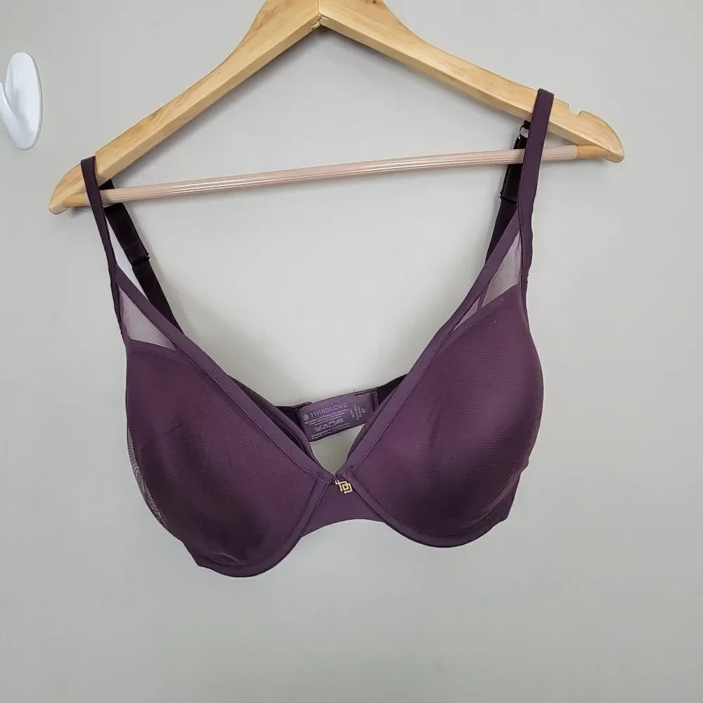 Thirdlove Classic Contour Plunge Bra Purple